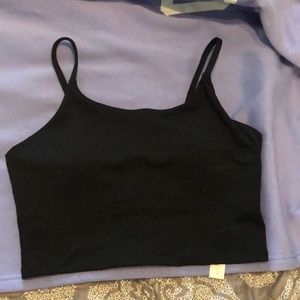 Crop Top Workout Top with Built In Bra